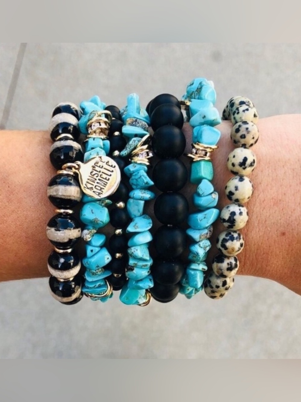 Kinsley Armelle Cluster Collection- Turquoise Bracelet Stack